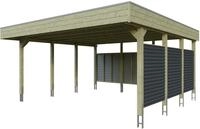 Skanholz Doppelcarport "Friesland Set 13" Massivholz 514 cm Gr&uuml;n