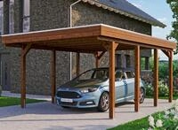 Skanholz Einzelcarport "Friesland" Massivholz 355 cm braun