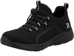 Slip-On Sneaker RIEKER SPORT, Damen, Gr. 42, schwarz, Textil, Schuhe, Trekking Schuh,