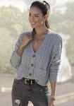 LASCANA Strickjacke mit Zopfmuster, kuschelweicher Cardigan, l&auml;ssig