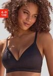Bralette-BH LASCANA "Freya", Damen, Gr. 75, Cup B, schwarz, Spitze, Obermaterial: 36%