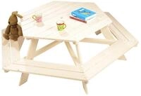 Kindersitzgruppe PINOLINO "Nicki, 6-eckig", beige (natur), Sitzm&ouml;bel-Sets, Kinder,