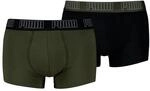 Trunk PUMA "PUMA MEN EVERYDAY TRUNKS 2P", Herren, Gr. S, gr&uuml;n (forest), Jersey,