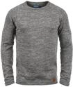 Strickfleece-Pullover BLEND "Strickpullover BHDan", Herren, Gr. L, grau (pewter mix),