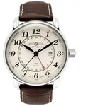 Quarzuhr ZEPPELIN "LZ 127 Graf Zeppelin", braun (braun, cremefarben), Armbanduhren,