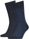 Socken TOMMY HILFIGER "TH MEN SOCK BIRDSEYE", Damen, Gr. 43-46, blau (schwarz...