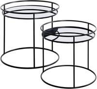 HAKU Beistelltisch "Sofatisch, Wohnzimmertisch" Set, 2er Set, 2 Stk. tlg. rund...