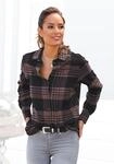 LASCANA Hemdbluse aus weichem Flanell, Karobluse aus Baumwolle, Damenbluse