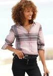 Hemdbluse BUFFALO, Damen, Gr. 36, rosa (rosa, schwarz kariert), Flanell,