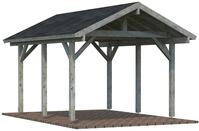 Palmako Einzelcarport "Robert" Massivholz hellgrau
