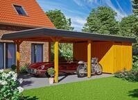 Skanholz Einzelcarport "Wendland" Leimholz 341 cm hellbraun
