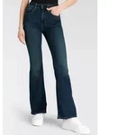 Schlagjeans LEVI'S "726 HR FLARE", Damen, Gr. 25, L&auml;nge 32, blau (schwarz indigo