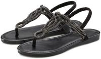 Zehentrenner LASCANA "Sommerschuh, offener Schuh", Damen, Gr. 42, schwarz,