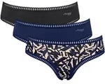 Slip SLOGGI "Slip GO Crush Hipster C3P 3er Pack", Damen, Gr. S, bunt (blau, schwarz),
