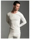 Longsleeve TRIGEMA "TRIGEMA Sportshirt aus Merinowolle", Herren, Gr. S, beige