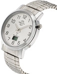 Funkuhr MASTER TIME "Basic", silber (silberfarben, silberfarben), Armbanduhren,