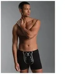 Boxer TRIGEMA "TRIGEMA Pants mit Hirsch", Herren, Gr. S, 1 Stk., schwarz, 95%