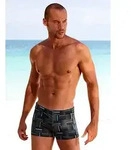 Boxer-Badehose CHIEMSEE, Herren, Gr. 5, N-Gr, schwarz (schwarz, grau), Polyamid,