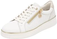 Plateausneaker REMONTE, Damen, Gr. 36, wei&szlig; (sanftes wei&szlig;, goldfarben), Leder,
