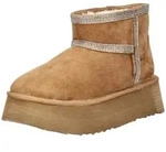 Plateaustiefelette STEVE MADDEN "STEVE MADDEN Stiefelette Veloursleder", Damen,...