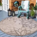 Sanat Teppich "Floral 2 Outdoor, auch als L&auml;ufer und rund" rund 6 mm H&ouml;he In- und