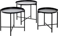 HAKU Beistelltisch "Sofatisch, Wohnzimmertisch" Set, 3er Set, 3 Stk. tlg. rund...