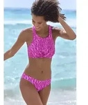 Crop-Bikini-Top ELBSAND "Letra", Damen, Gr. 40, Cup A/B, pink (fuchsia),