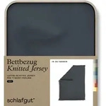 Bettbezug SCHLAFGUT "Premium Bettbezug Knitted Jersey (1 St)", grau (grau deep),