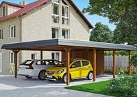 Skanholz Doppelcarport "Wendland" Leimholz 550 cm braun