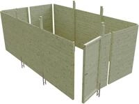 Skanholz Carport-Ger&auml;teraum "Abstellraum C6" aus Profilschalung