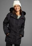 Laura Scott Winterjacke mit Kapuze mit abnehmbarer Kapuze und Fellimitat