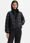 Kurzjacke LEVI'S "WMS PACKABLE JACKE", Damen, Gr. S, schwarz (caviar), Web,