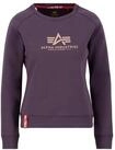 Sweater ALPHA INDUSTRIES "New Basic Sweatshirt BL W", Damen, Gr. XS, lila (plum),