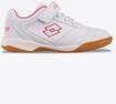 Hallenschuh LOTTO, M&auml;dchen, Gr. 25, wei&szlig; (wei&szlig;, fr.pink), Synthetik, Textil,
