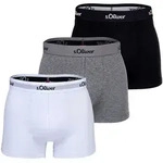 Boxershorts S.OLIVER "Boxershort 3er Pack", Herren, Gr. M, bunt (grau, schwarz,