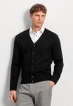 Strickjacke OLYMP "OLYMP Casual Strick, Strickjacke", Herren, Gr. XXL, schwarz, 100%