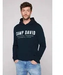 Kapuzensweatshirt CAMP DAVID, Herren, Gr. S, blau, Sweatware, Material: 100%