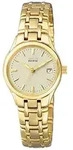 Solaruhr CITIZEN, gold (goldfarben, champagnerfarben), Armbanduhren, Damen,