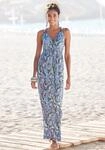 LASCANA Maxikleid "mit verstellbarem Ausschnitt und gesmokter Taille, Jerseykleid"