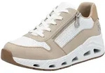 Keilsneaker RIEKER SPORT, Damen, Gr. 37, beige (wei&szlig;, hellbeige), Lederimitat,