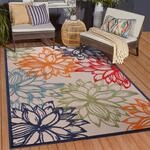 Sanat Teppich "Floral 2 Outdoor, auch als L&auml;ufer und rund" rechteckig 6 mm H&ouml;he In-