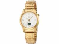 Funkuhr MASTER TIME "Basic, MTLA-10313-12M" Armbanduhren goldfarben Damen Quarzuhren