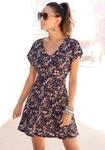 Vivance Sommerkleid "mit Blumendruck und V-Ausschnitt" Ohne Taschen leichtes