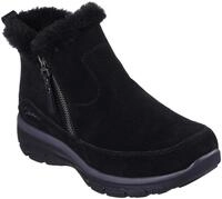 Winterboots SKECHERS "EASY GOING-COOL ZIP", Damen, Gr. 35, Warmfutter, schwarz,