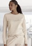 Bench. Loungewear Sweatshirt, mit gl&auml;nzender Logostickerei, Loungewear