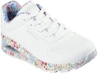 Sneaker SKECHERS "UNO-MAJESTIC GARDEN", Damen, Gr. 35, atmungsaktiv, bunt (wei&szlig;