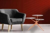 Kayoom Beistelltisch "Triplet, moderner, drei Tischplatten in versetzter...