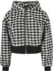 URBAN CLASSICS Allwetterjacke "Urban Classics Damen Ladies Short Oversized AOP Sherpa