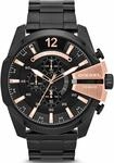 Chronograph DIESEL "MEGA CHIEF", schwarz (schwarz, schwarz, schwarz), Armbanduhren,