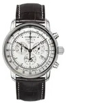 Chronograph ZEPPELIN "100 Jahre", braun (dunkelbraun, silberfarben), Armbanduhren,